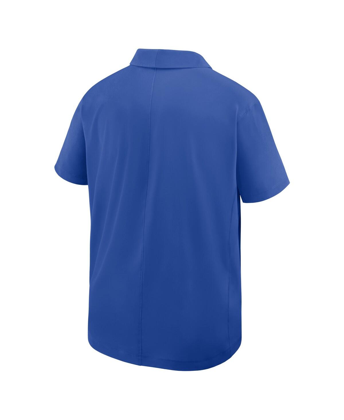 Nike Men's Royal Byu Cougars Woven Dri-fit Polo Shirt In Blue