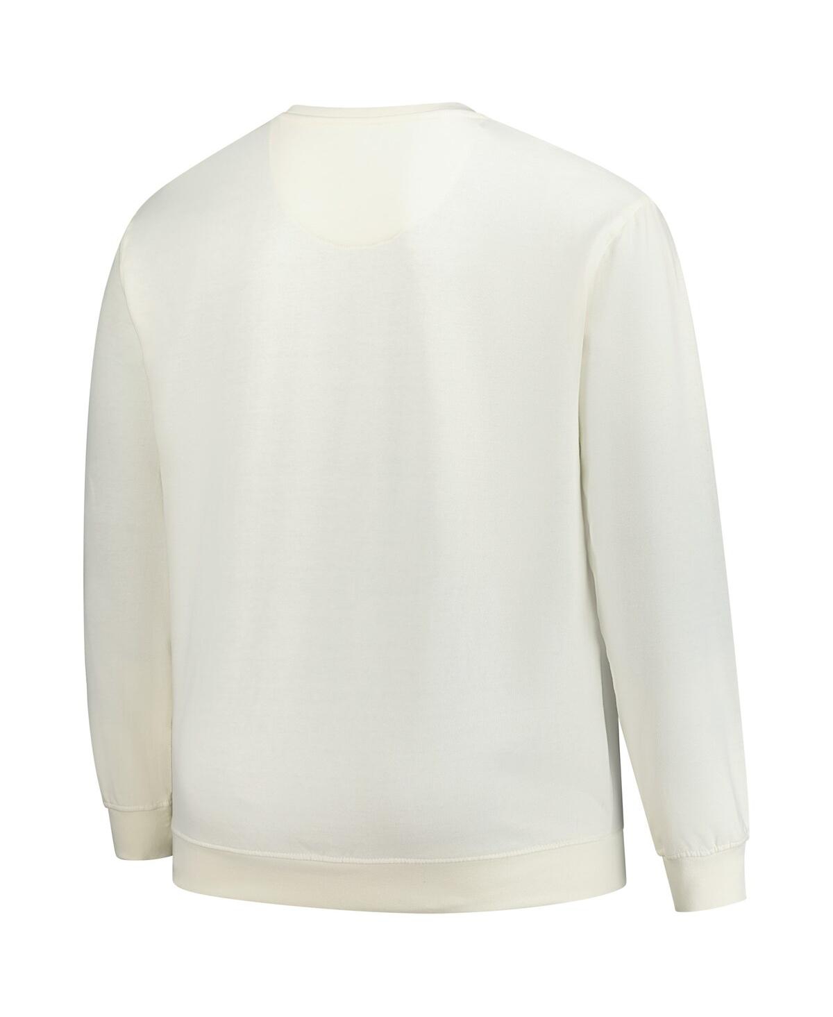 Profile Men's Cream Minnesota Vikings Big Tall Fleece Sweatshirt In Black
