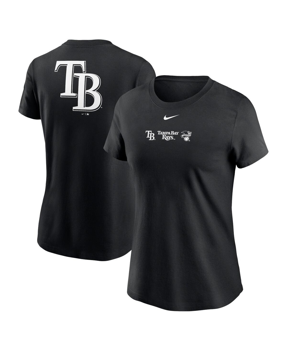Nike Women's Black Tampa Bay Rays Over Shoulder T-shirt In Black