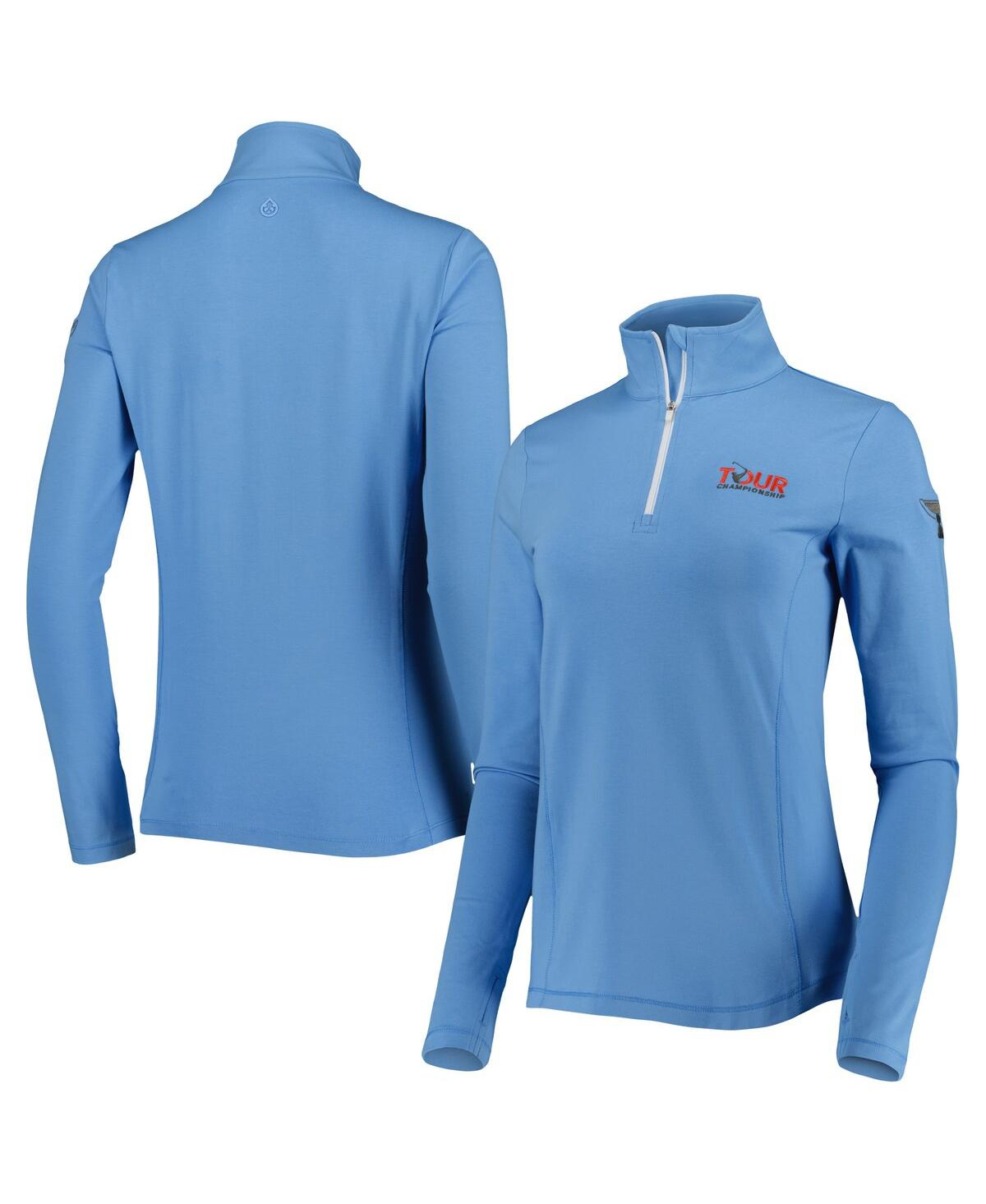 Tasc Performance Women's Light Blue Tour Championship Recess Quarter-zip Sweatshirt In Blue