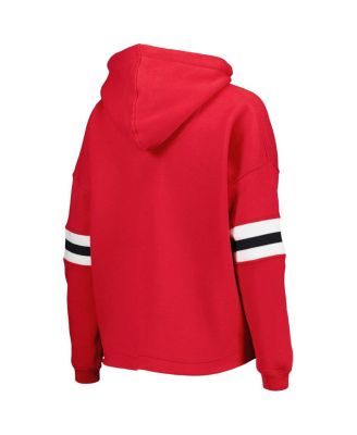 Women's Crimson Oklahoma Sooners Super Pennant Pullover Hoodie