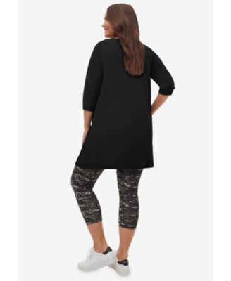 Women's French Terry Zip Pocket Tunic