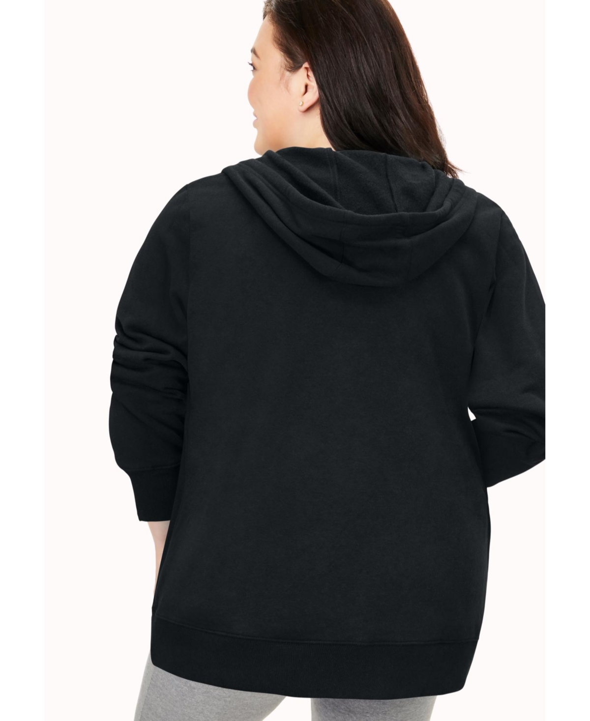 Woman Within Plus Better Fleece Zip-Front Hoodie