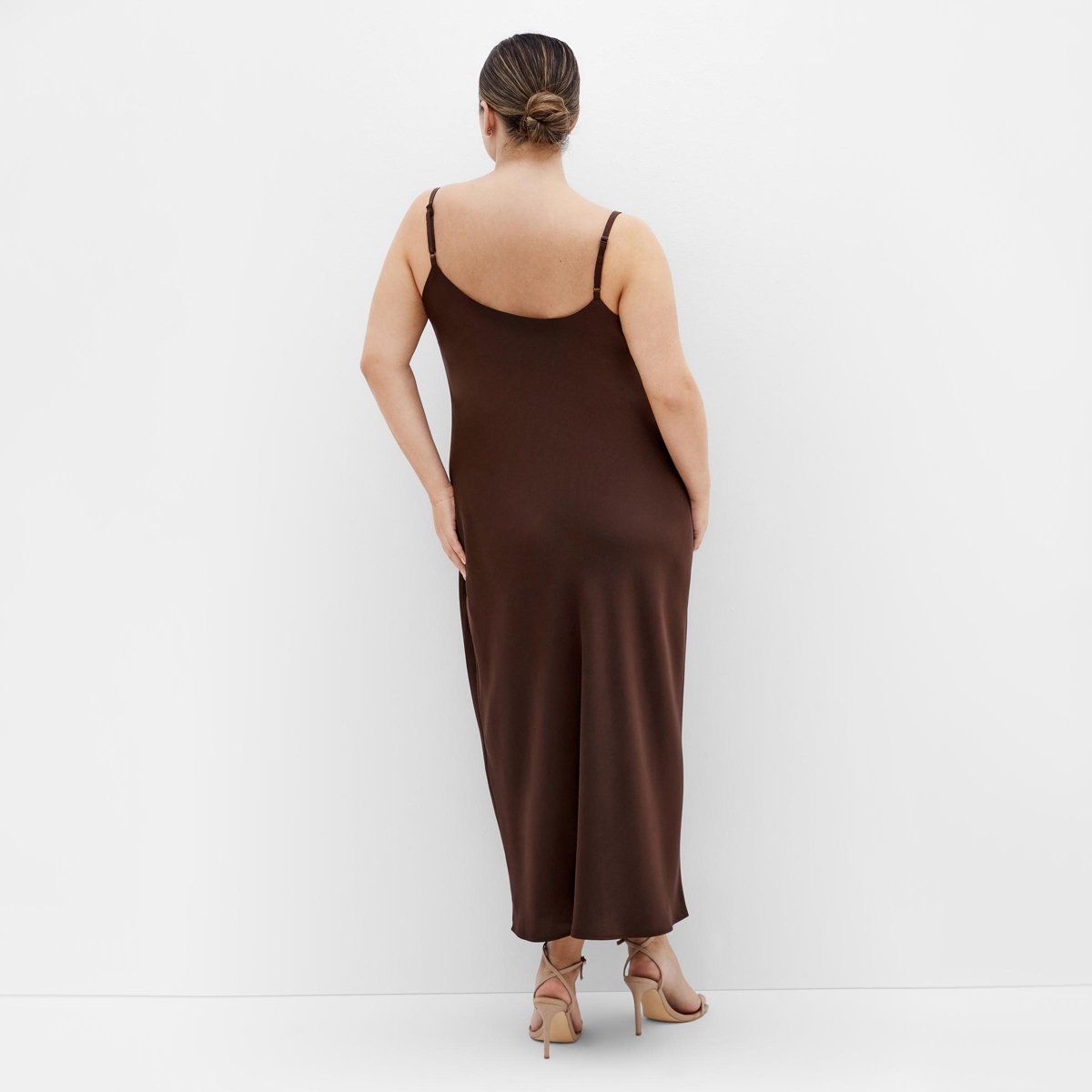 City Chic Plus Satin Slip Dress