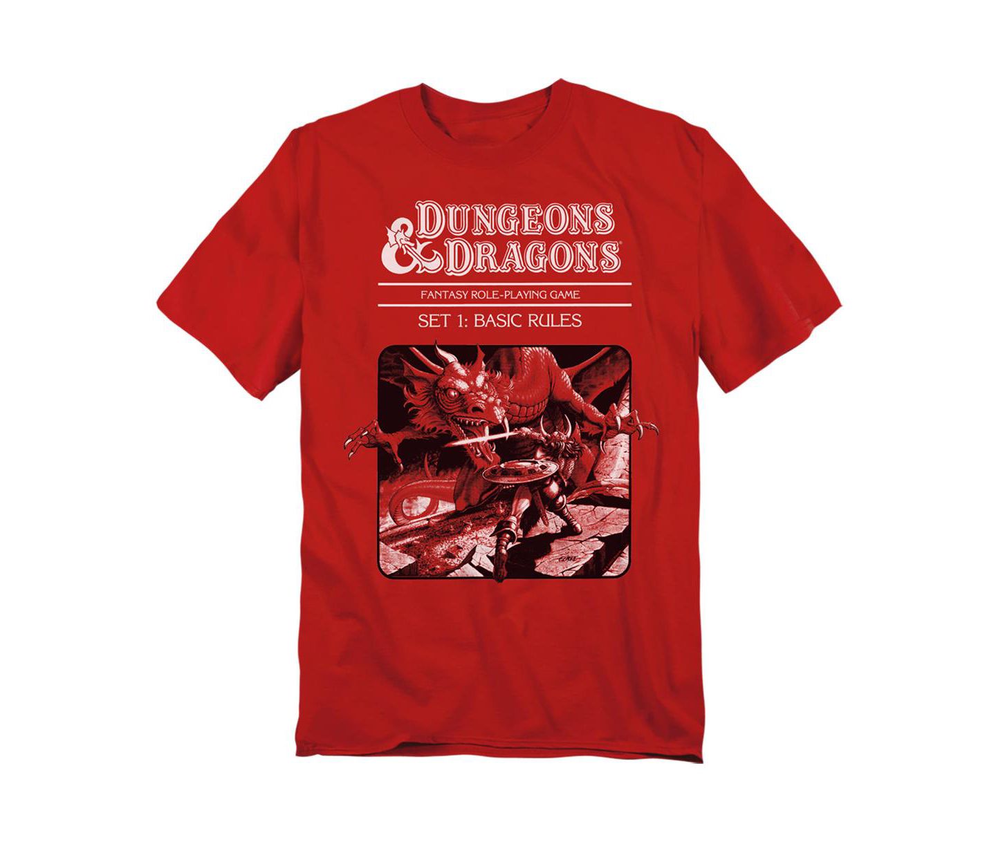 Мужская футболка D&D Dungeons and Dragons Basic Rules Red Box Cover, цвет: Красный — фото 1