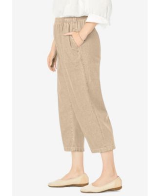 Women's Within 7-Day Elastic-Waist Pull-On Cotton Denim Capri Jeans