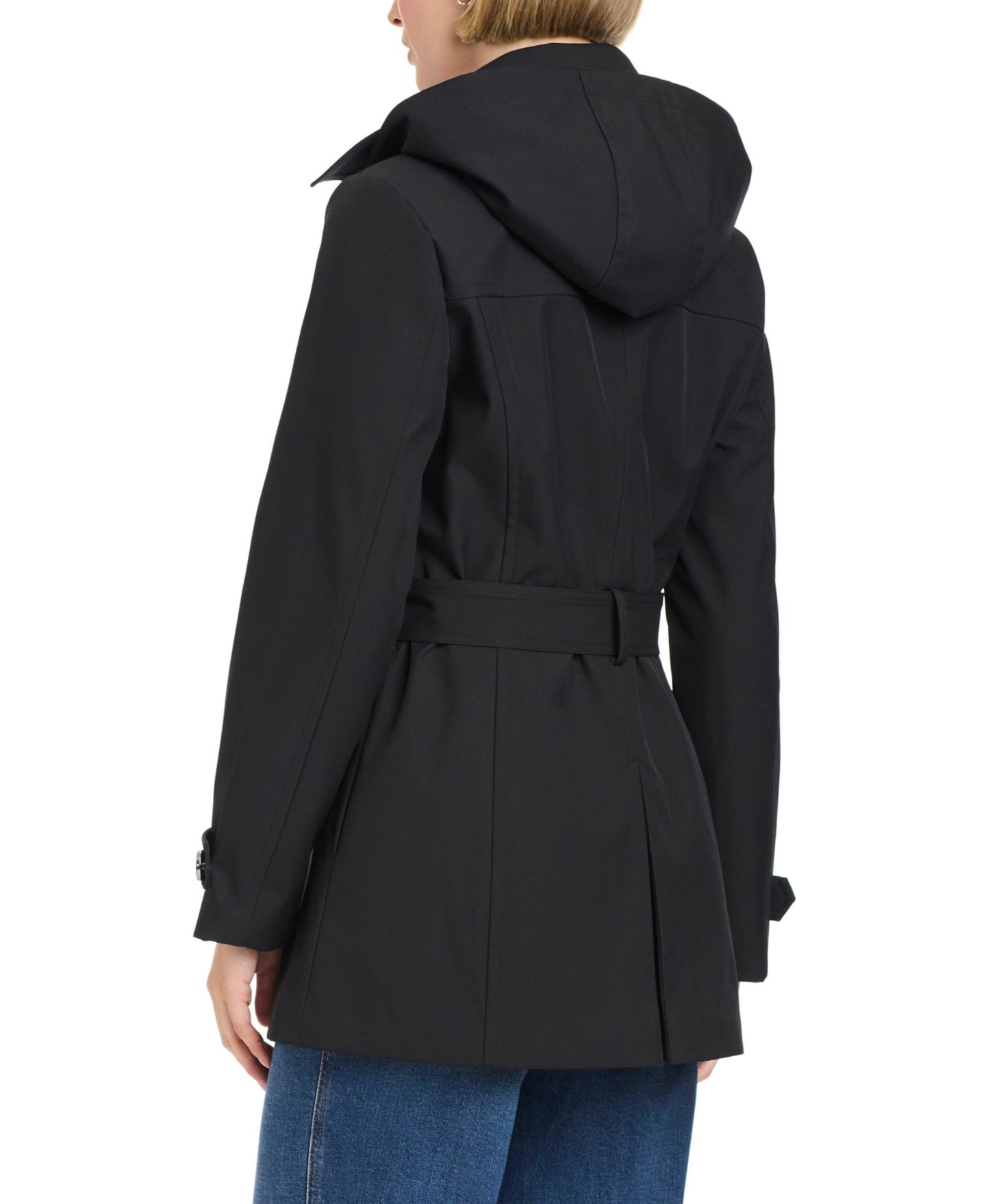 Женское пальто Vince Camuto Double-Breasted Belted Trench, цвет: Чёрный — фото 2