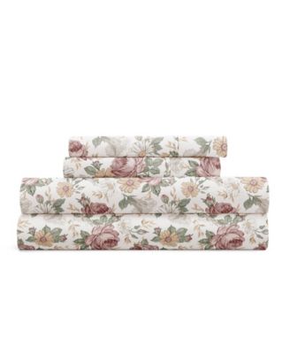 Delicate Blossoms 4-P.c. Sheet Set, King