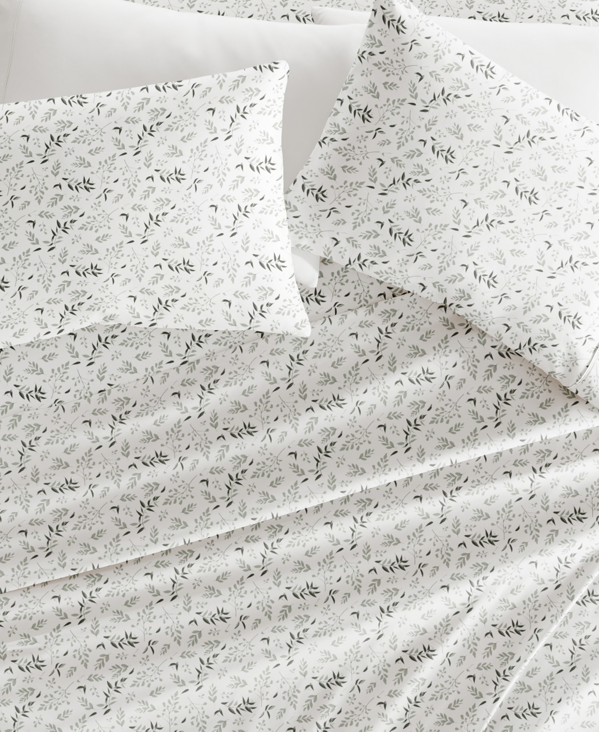 Ienjoy Home Delicate Blossoms 4-p.c. Sheet Set, King In White