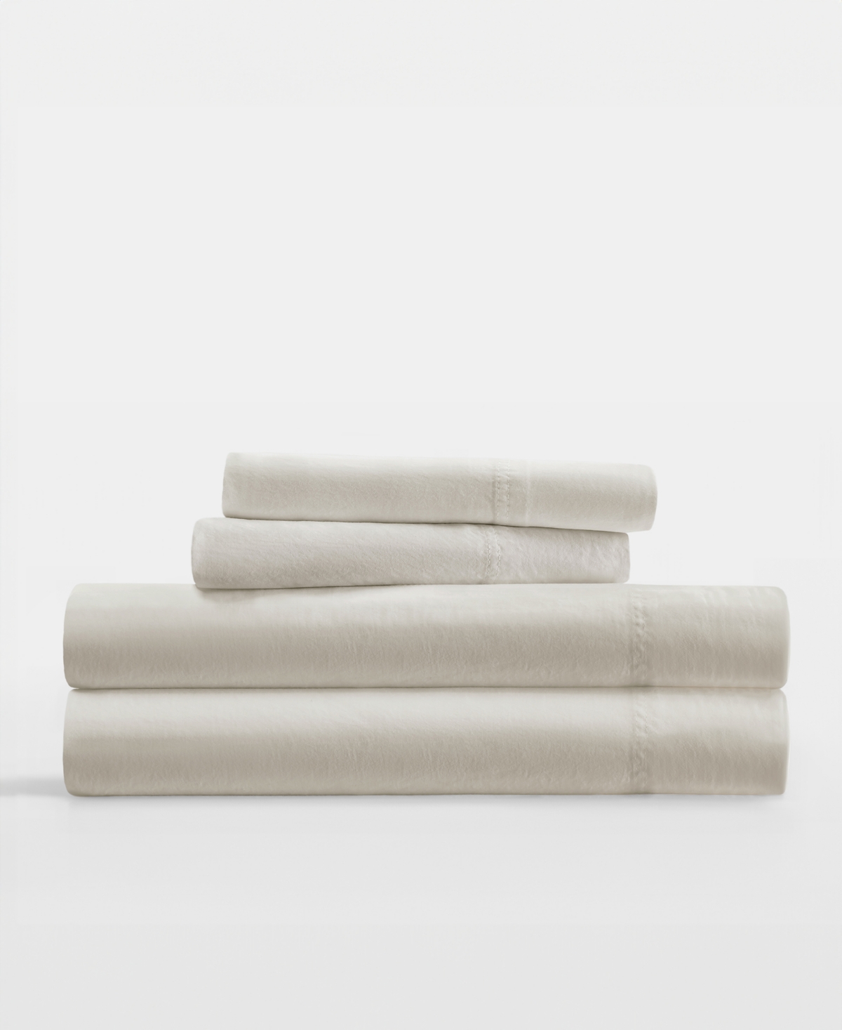 Ienjoy Home Long Staple 300-thread Count Cotton Solid 4-pc. Sheet Set, California King In White