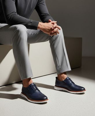 Hill Street Hands-Free Slip On Technology Leather Wingtip Oxfords