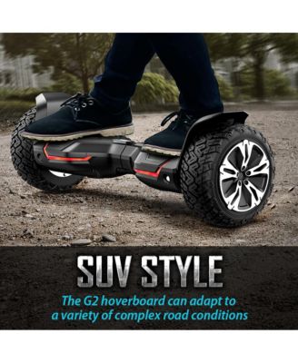 Warrior 8.5" Electric Hoverboard All-Terrain - 42V 1.5A (50Hz/60Hz), Built-in Speakers & LED Lights | Perfect Valentine's Gift for Family, Teens