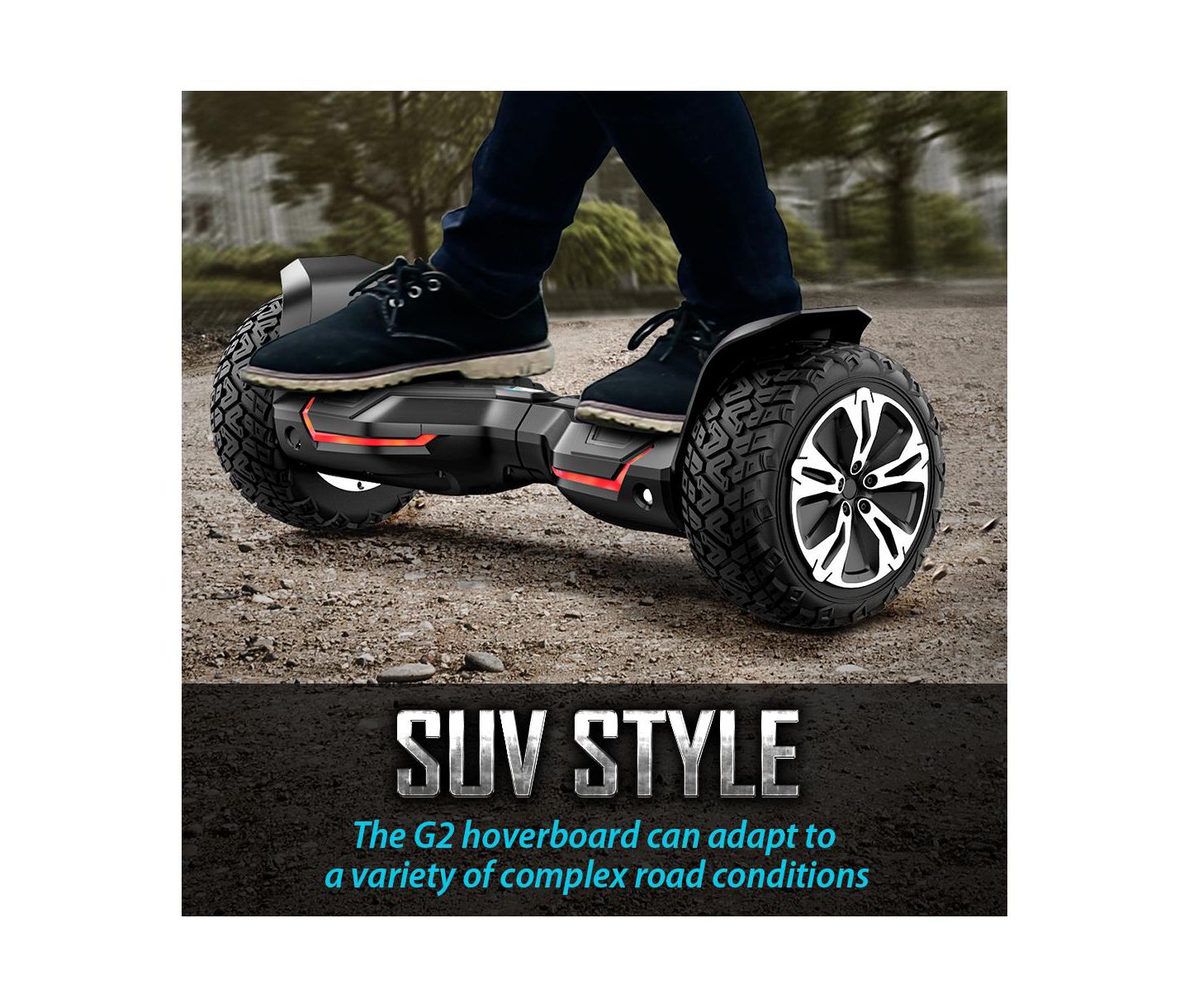Детская игрушка Everyfun Warrior 8.5" All-Terrain Electric Balance Scooter with Music Speaker & LED Lights, Ages 8+ — фото 4
