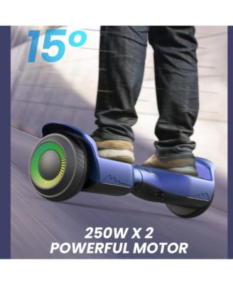 Hoverboard All Terrain Hoverboard-Colorful LED Lights & 500W Motor, Built-in Music Speaker, 7.75mph Speed, 176lbs Max Load.