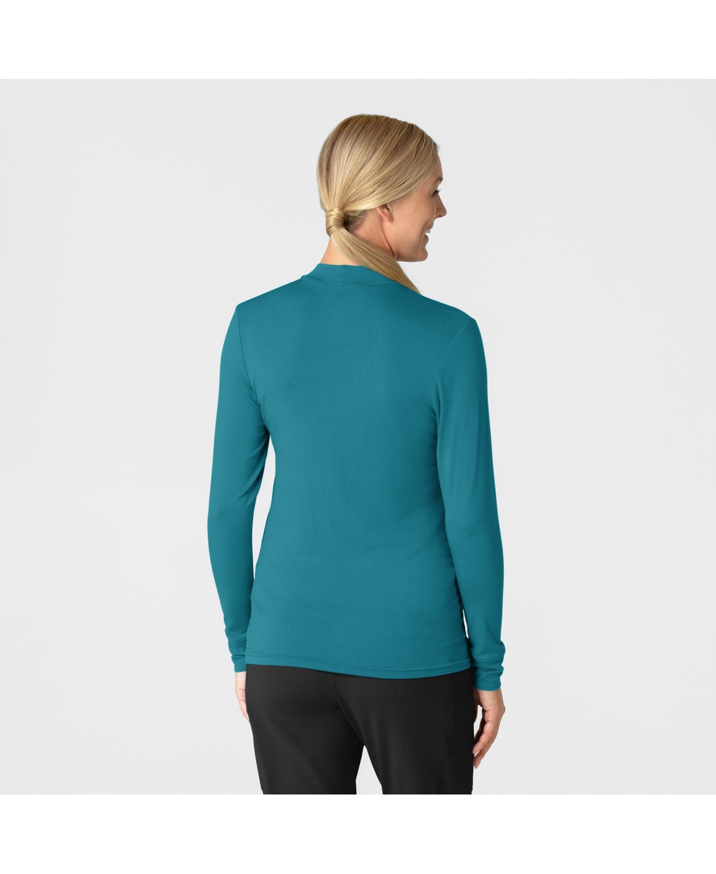 Женская футболка Wink Layers Long Sleeve Mock Neck Silky, цвет: Синий — фото 2