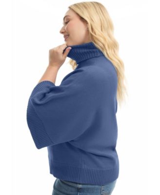 Women's June + Vie Wide-Sleeve Turtleneck Sweater
