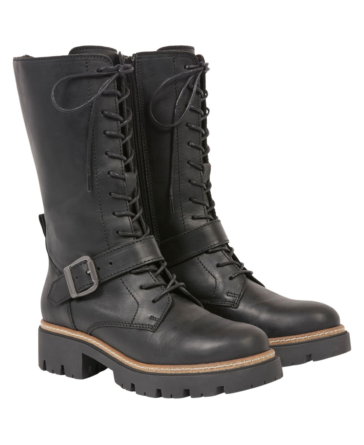 Женские ботинки Celtic & Co. Strap Detail Mid Calf Boot, цвет: Чёрный — фото 2