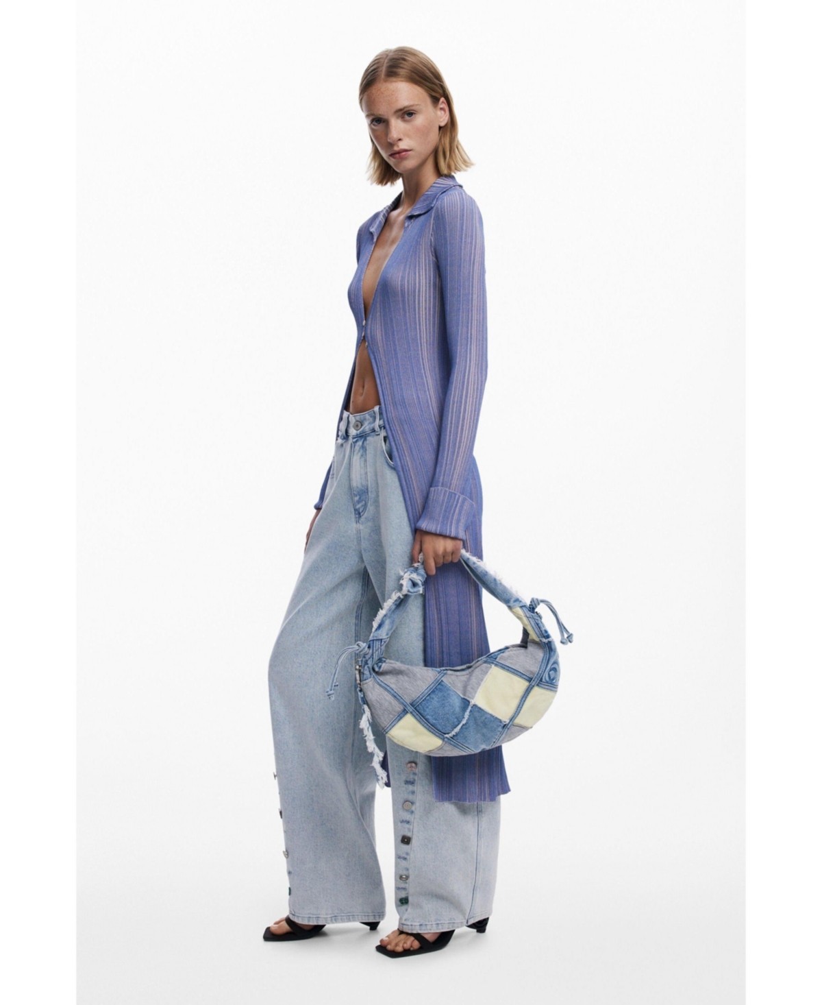 Desigual Women's Medium Patchwork Bag In White