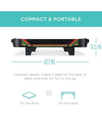 40in Air Hockey Arcade Table w/ 100V Motor, Electric Fan, 2 Strikers, 2 Pucks