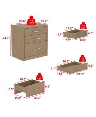 5 Drawers Nightstand with 2 Hidden Drawers,Bedside table,Chest of Drawers