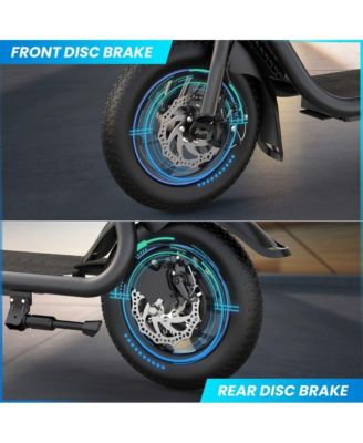 450W Electric Scooter for Unisex Adults: 265LBS MaxLoad, 22 Miles Range, 15.5MPH Top Speed, 3 Modes, Adjustable Seat, LCD Display