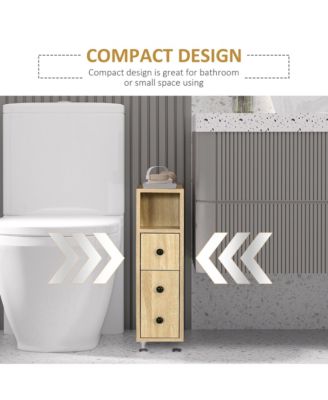 27"H Wood Durable Essential Storage Bathroom Cabinet