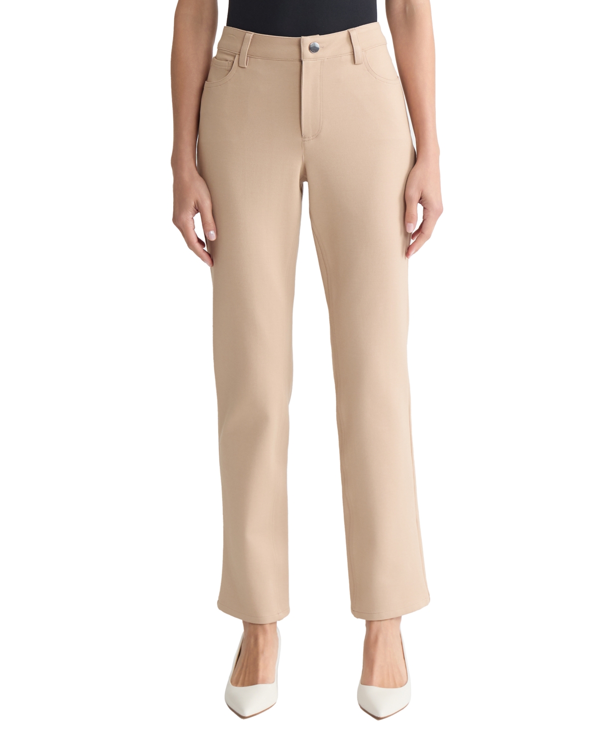 Jones New York Women's Lexington Fly-front Pants In Gray