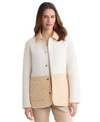 Jones New York - Women's Colorblock Button-Front Quilted Jacket