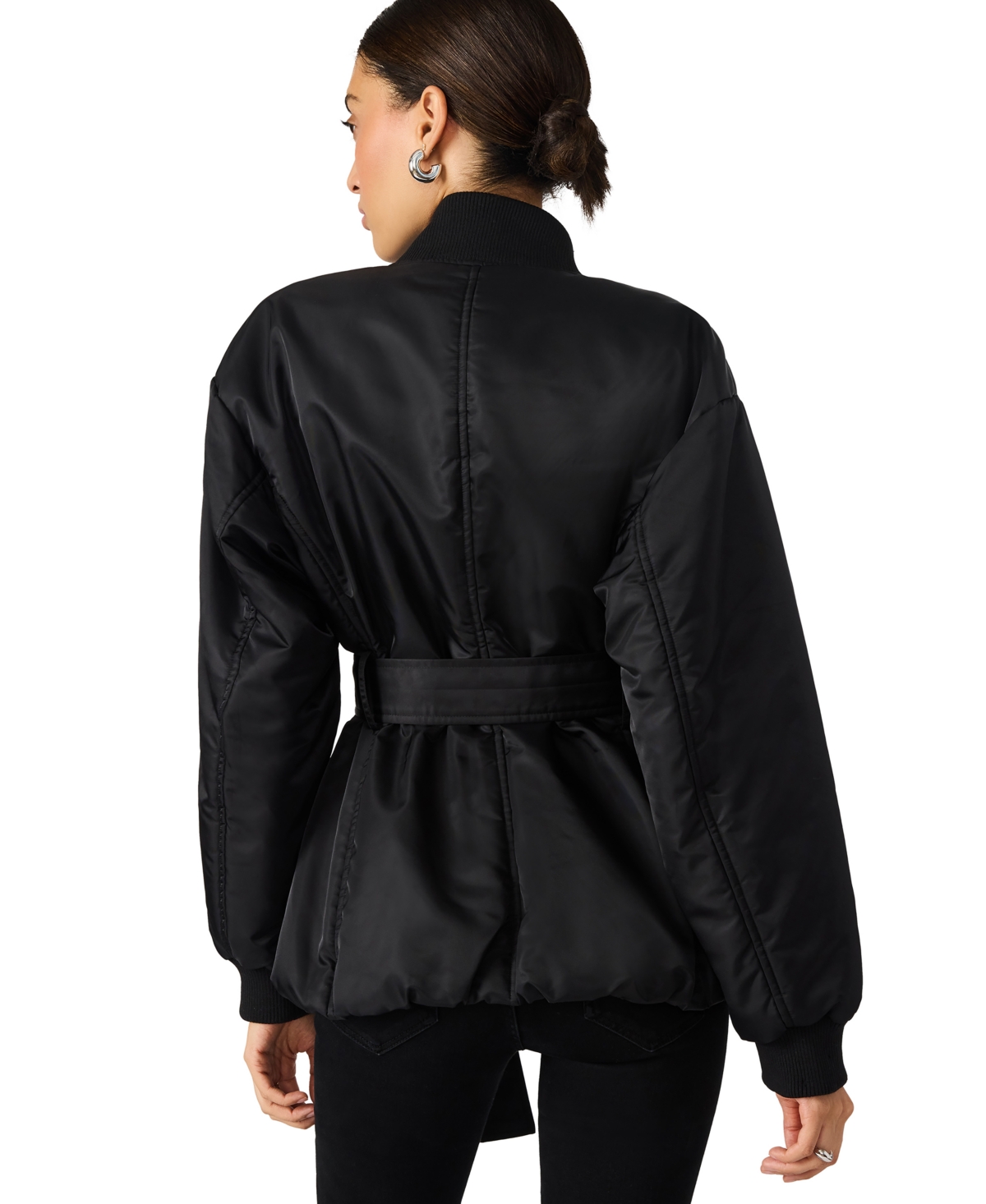 Steve Madden Women's Eryn Long Sleeve Belted Jacket