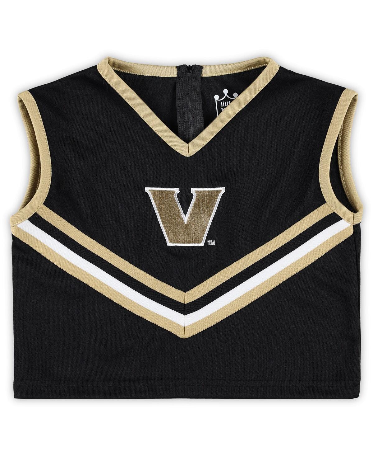Little King Big Girls 2-Piece Black Vanderbilt Commodores Cheer Set