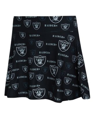 Women's Black Las Vegas Raiders Mosaic Allover Print Skort