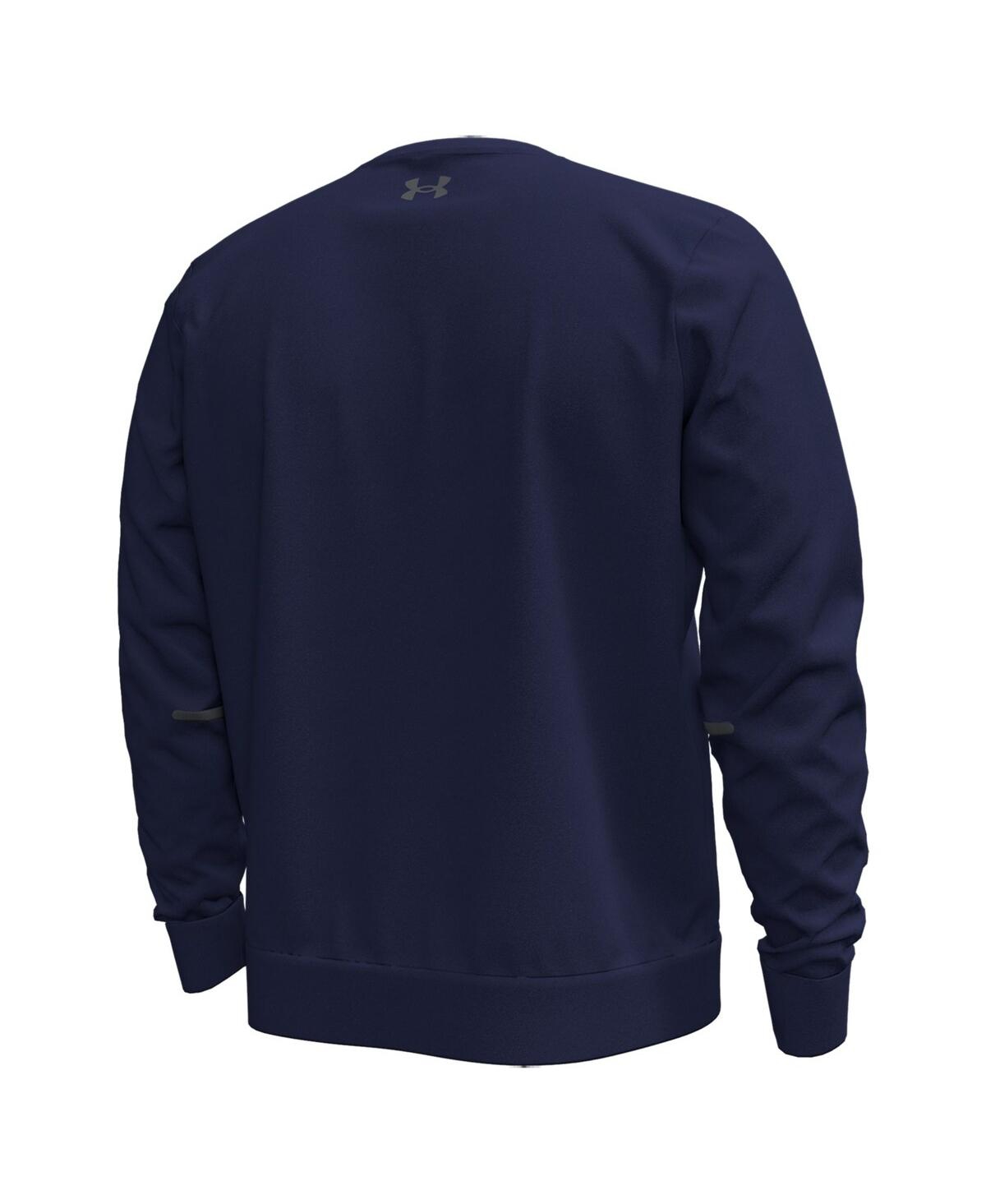 Under Armour Men's Navy Notre Dame Fighting Irish Sporting Leprechaun Unstoppable Fleece Sweatshirt In Blue