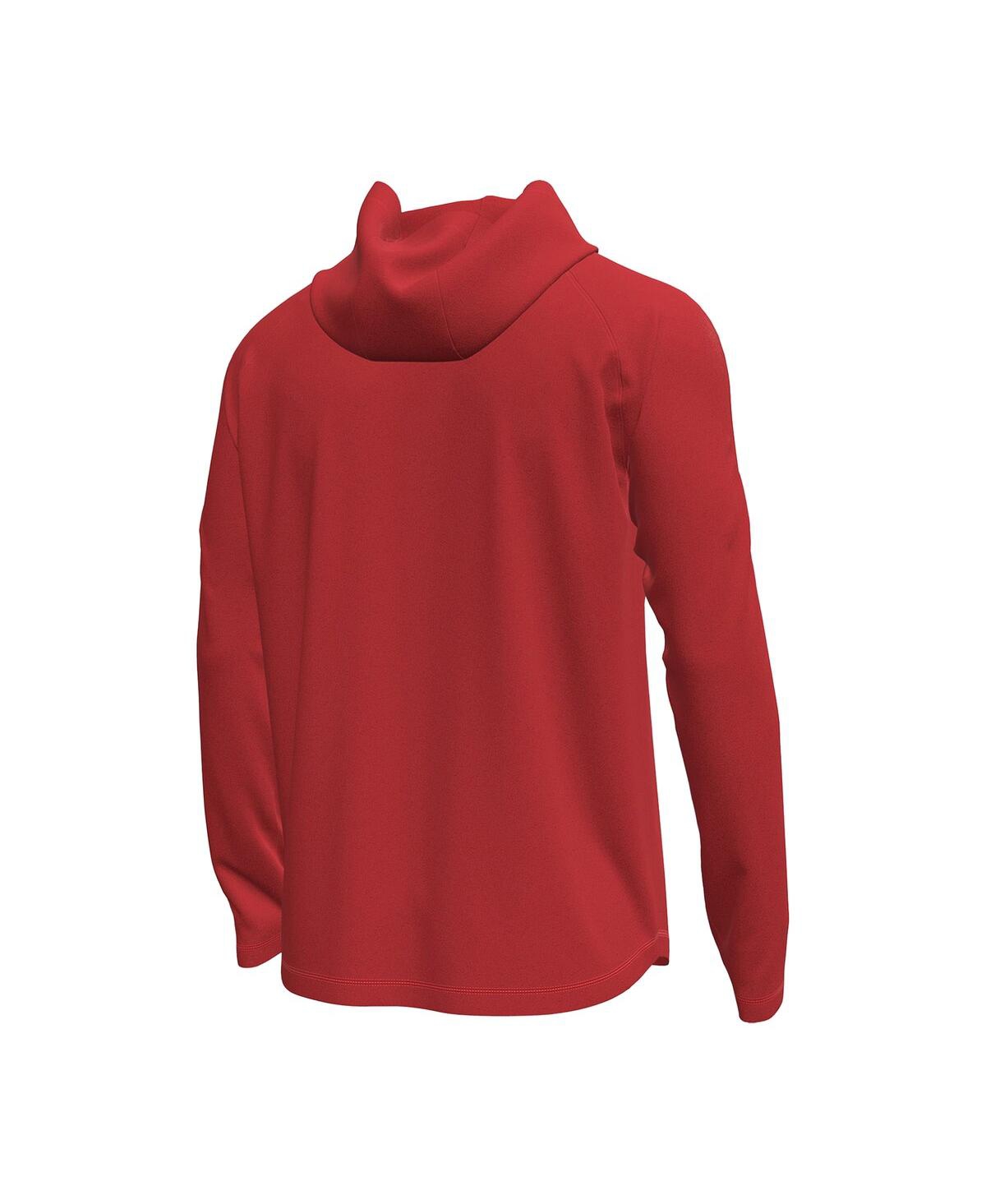 Under Armour Men's Red Wisconsin Badgers Tech Stretch Long-sleeve Hooded T-shirt In Red