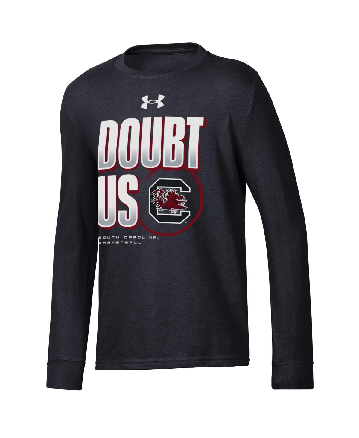 Under Armour Big Boys And Girlsâ Black South Carolina Gamecocks March Madness Unity Long Sleeve T-shirt In Black