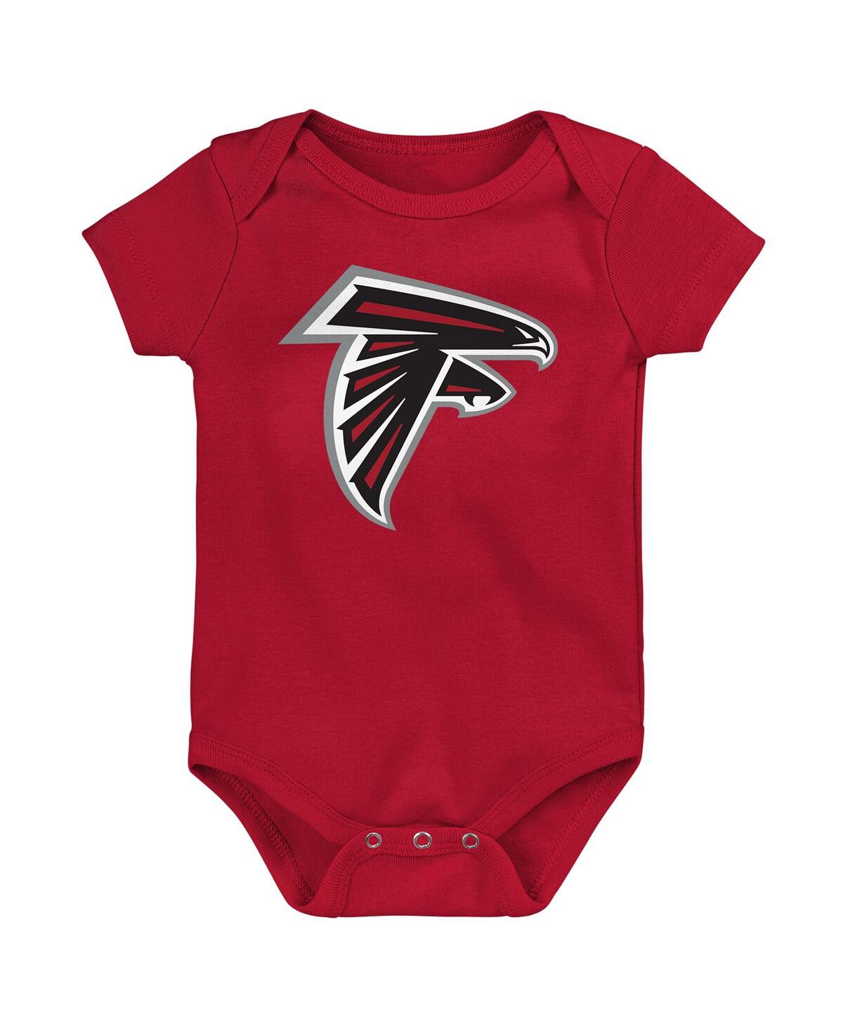 Outerstuff Newborn 3-piece Atlanta Falcons Little Tike Bodysuit Set In Multi