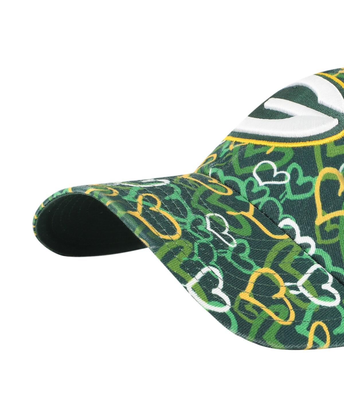 47 Brand Girls Toddler Green Green Bay Packers Mural Clean Up Adjustable Hat In Green