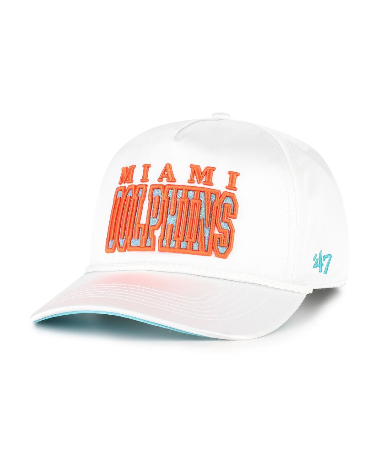 47 Brand Women's White Miami Dolphins Outspoken Hitch Adjustable Hat In White