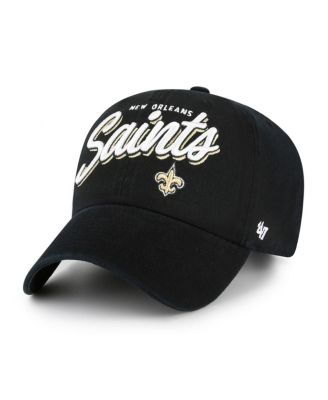 '47 Brand - Women's Black New Orleans Saints Ariana Clean Up Adjustable Hat