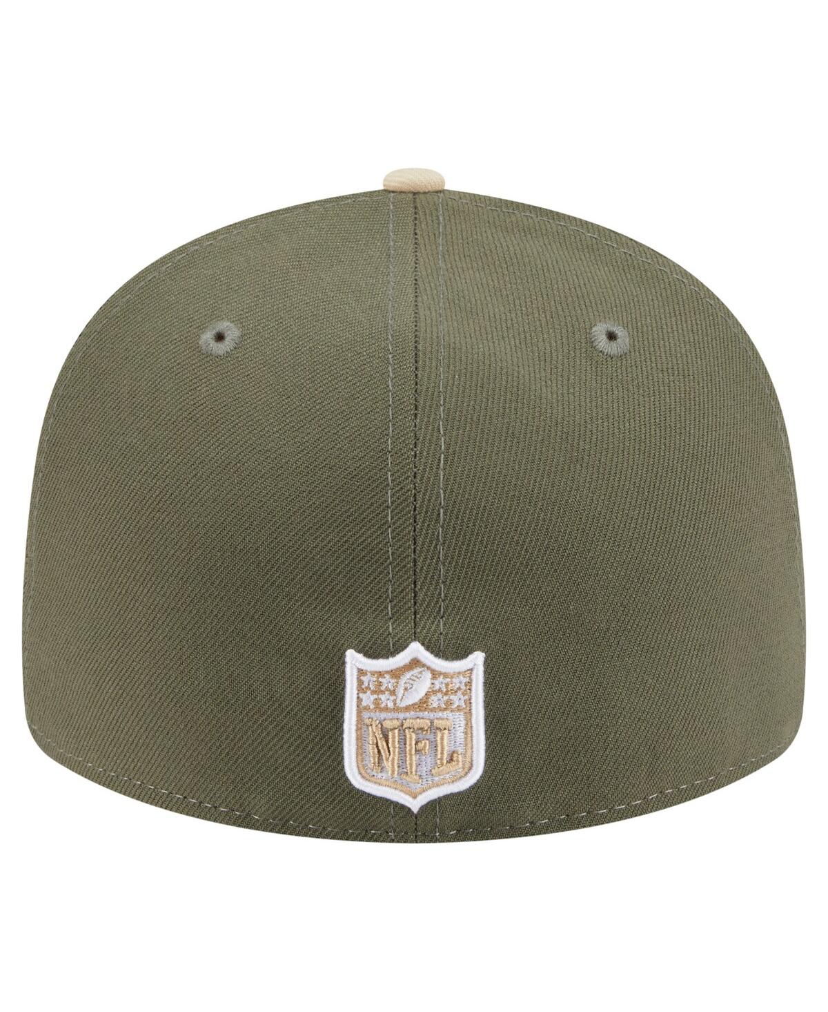 New Era Men's Light Beige/olive New York Jets Two-tone Color Pack Split Panel 59fifty Fitted Hat In Multi