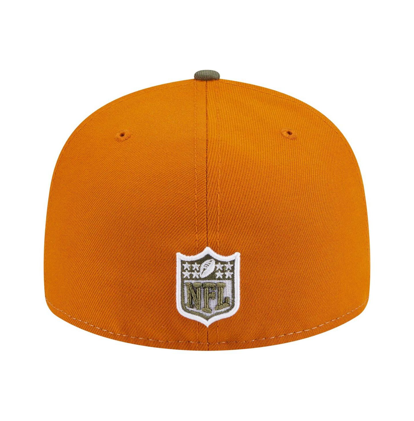 Мужские головные уборы New Era Olive/Brown Philadelphia Eagles Two-Tone Color Pack Split Panel 59FIFTY Fitted Hat — фото 4