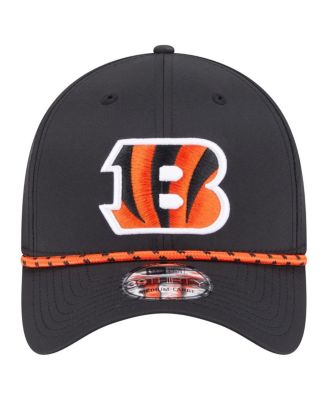 Men's Black Cincinnati Bengals Perforated 39THIRTY Flex Hat