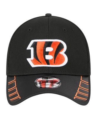 Men's Black Cincinnati Bengals Visor Hit 39THIRTY Flex Hat
