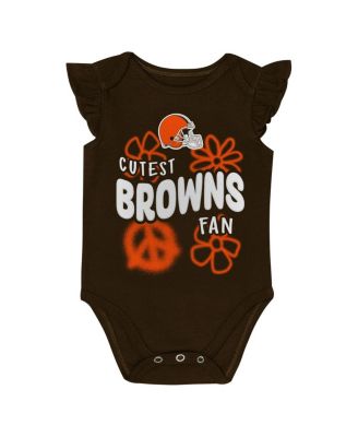 Baby Girls 2-Piece Cleveland Browns The Sunshine Bodysuit Set