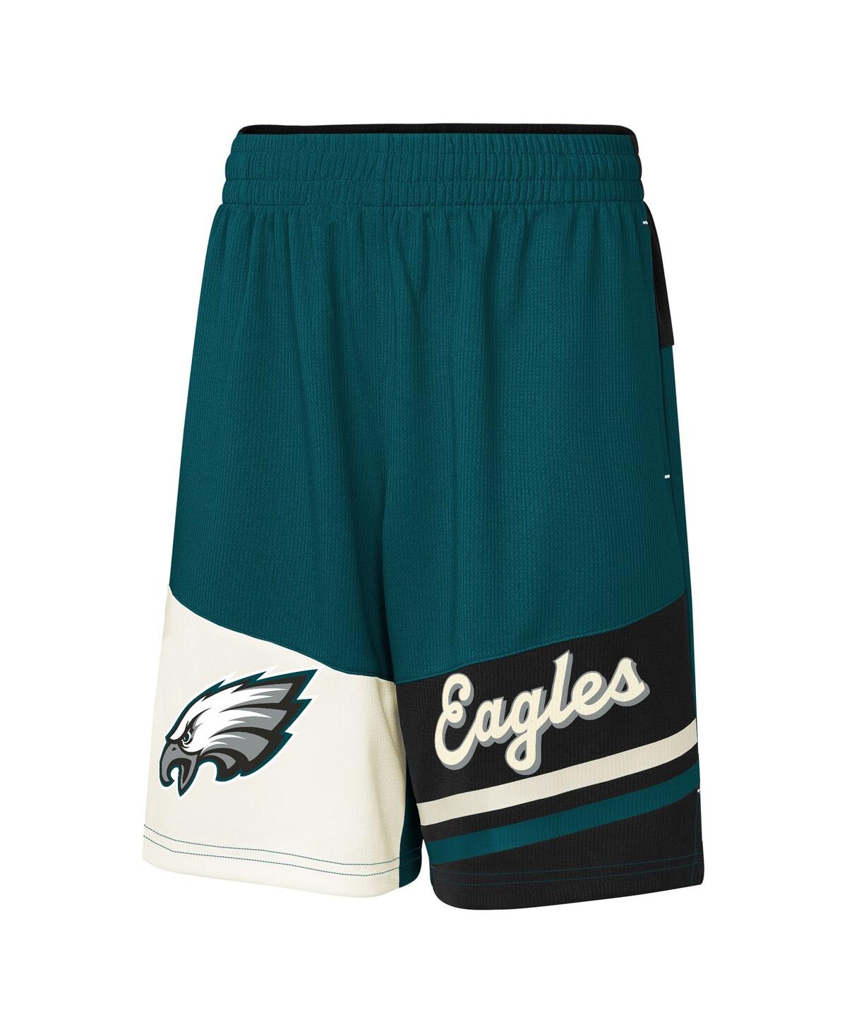Outerstuff Big Boys And Girls Midnight Green Philadelphia Eagles Fandemonium Mesh Shorts In Green