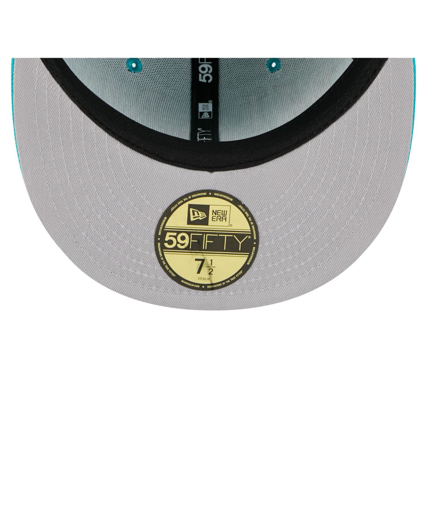 Мужская кепка New Era Aqua Miami Dolphins Oversized 59FIFTY Fitted Hat — фото 3