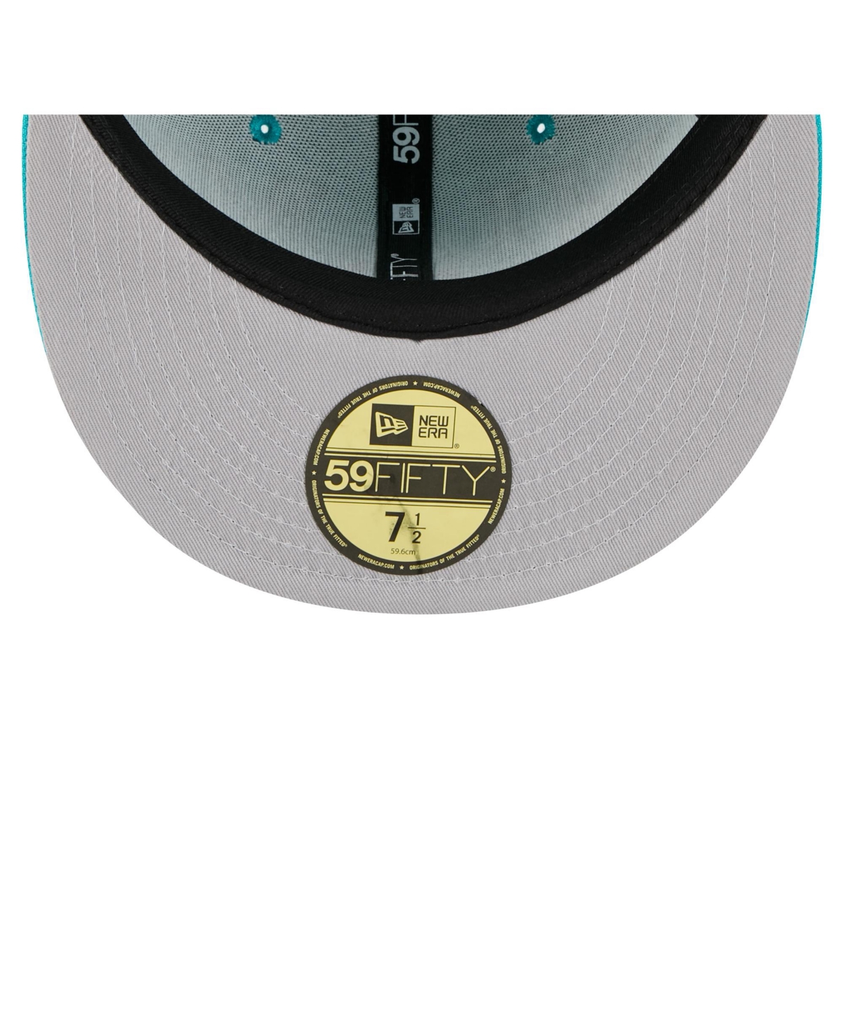 New Era Men's Aqua Miami Dolphins Oversized 59FIFTY Fitted Hat