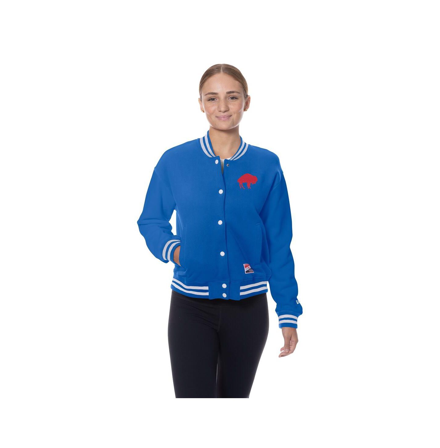 Женская куртка New Era Royal Buffalo Bills Throwback Fleece Full-Snap — фото 2