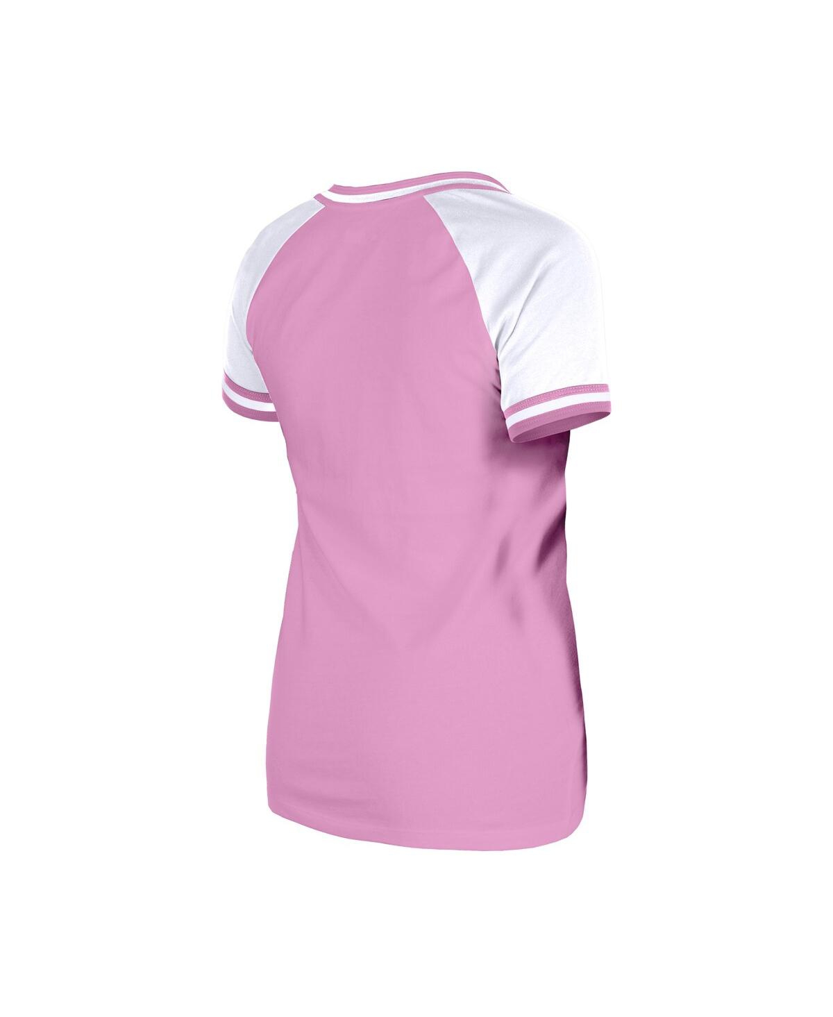 New Era Women's Pink Tampa Bay Buccaneers Mommy Me V-neck T-shirt In Pink
