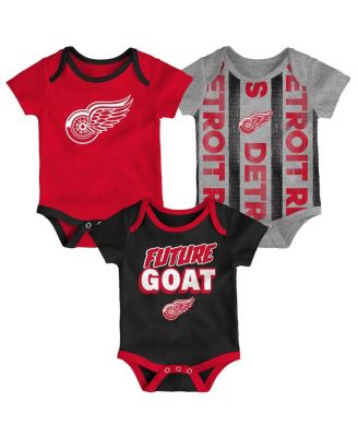 Outerstuff - Baby Boys and Girls Detroit Red Wings Loyal Buddies Three-Pack Bodysuit Set