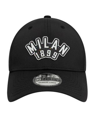 Men's Black AC Milan Recycled Rubber 39THIRTY Fitted Hat